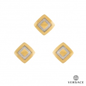 Versace Yellow Gold Pendant and Earrings Suite